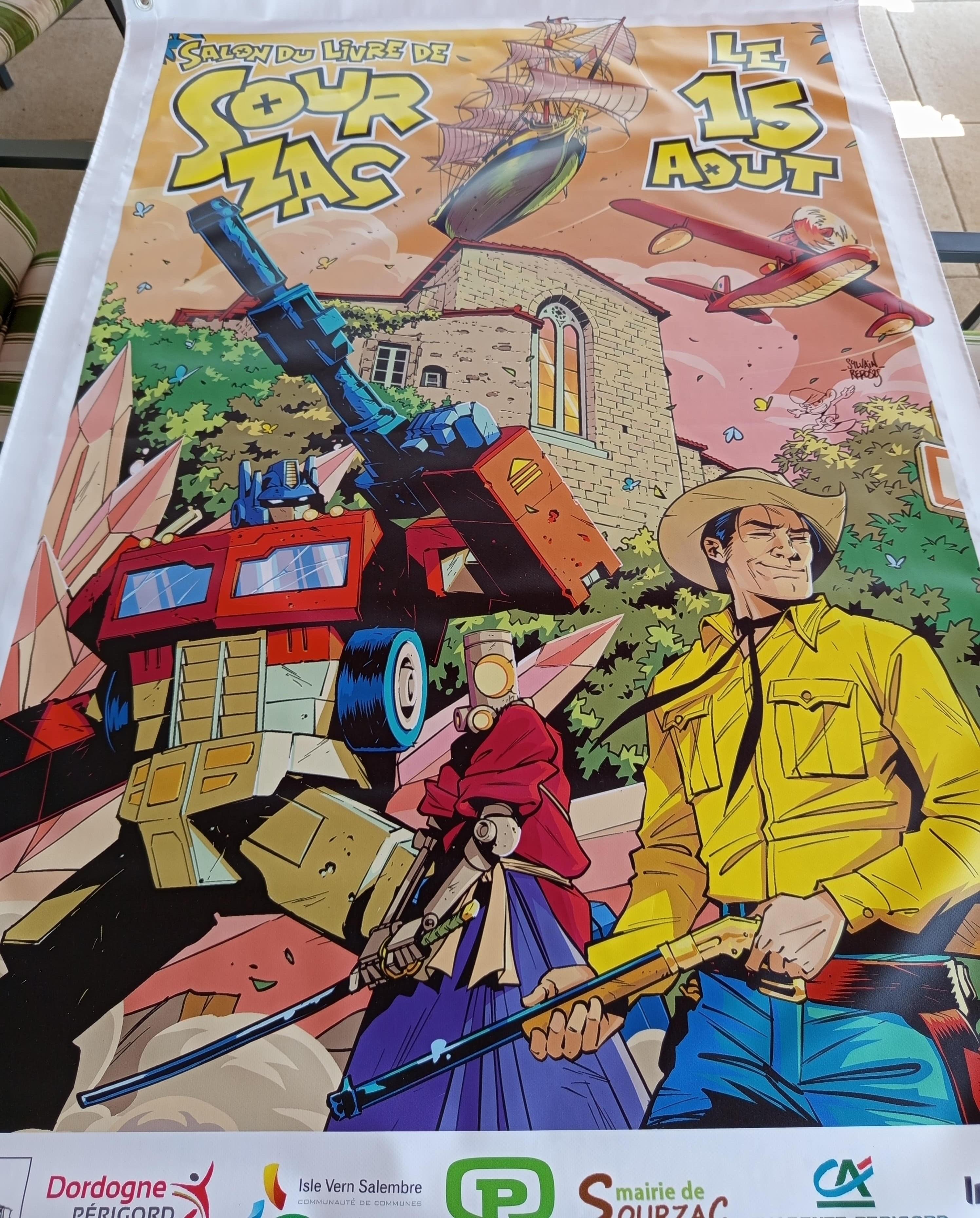 AFFICHE SOURZAC 2025 FORMAT 150X100CM - SIGNÉE ET DÉDICACÉE PAR SYLVAIN REPOS - SCHTROUMPF