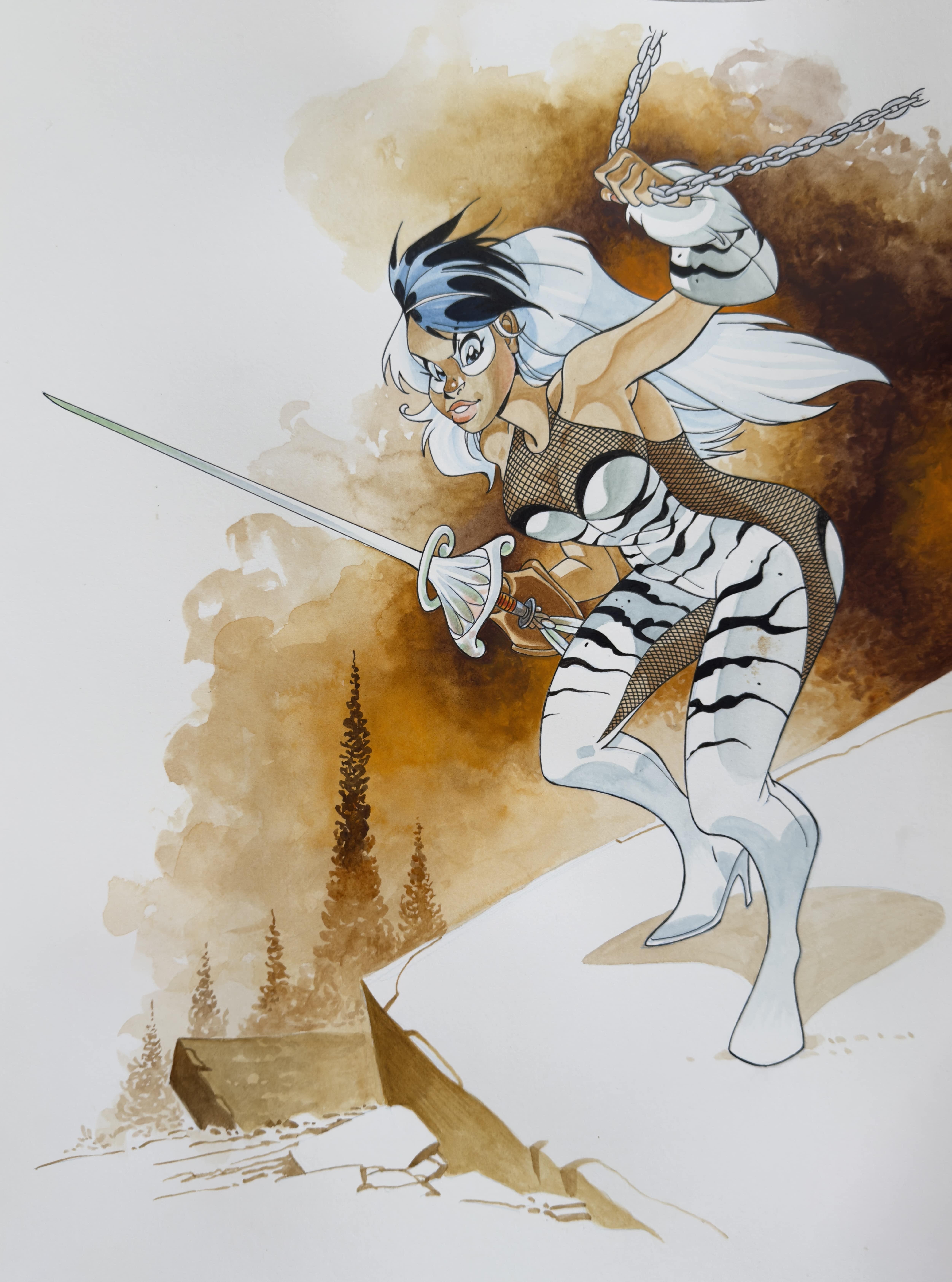 ZORYA L'ÉPÉE DE CRISTAL - ORIGINAL A3 PAR DIDIER CRISSE