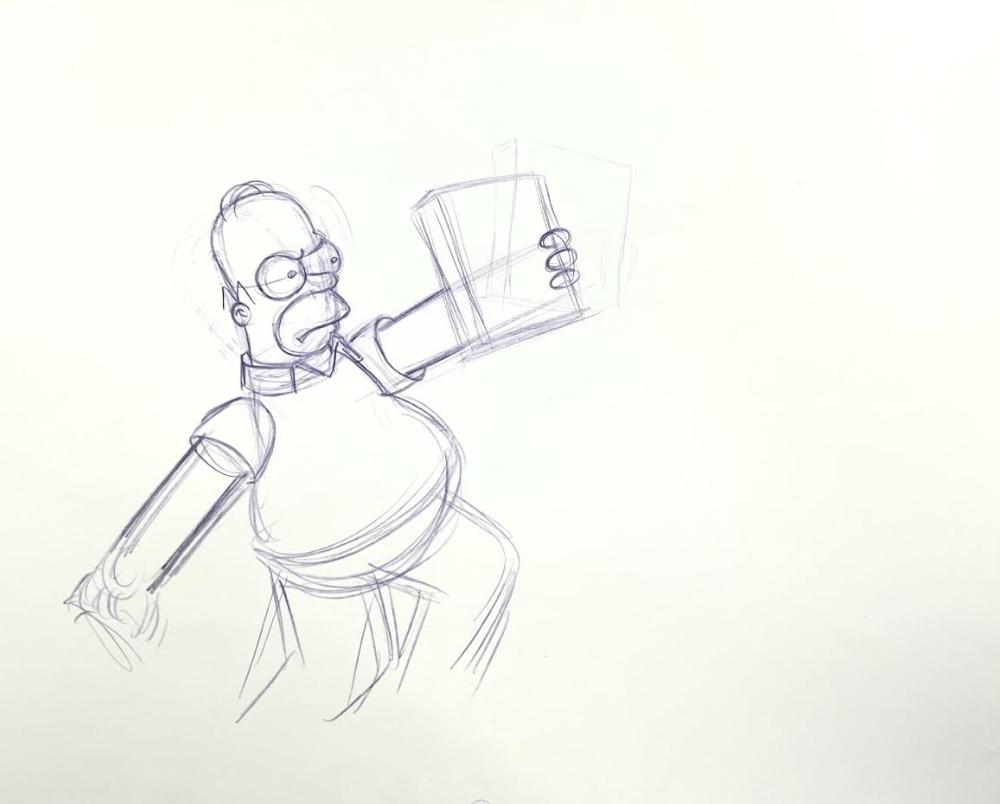 LES SIMPSONS - LES DESSINS ORIGINAUX DE LA SÉRIE ANIMÉE : HOMER N°5