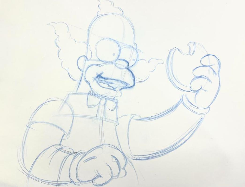 LES SIMPSONS - LES DESSINS ORIGINAUX DE LA SÉRIE ANIMÉE : CRUSTY N°6