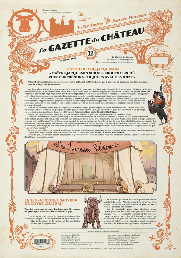 LE CHATEAU DES ANIMAUX - LA GAZETTE DU CHATEAU - VOL12