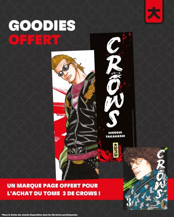 MARQUE PAGE CROWS OFFERT POUR L'ACHAT DU TOME 3 DE LA SERIE